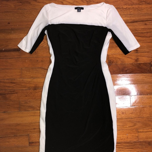 chaps black and white dress